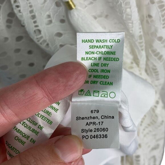 Lilly Pulitzer Alanna Cold Shoulder Mini Dress Womens XXS White Lace NWT $189 - Picture 12 of 13